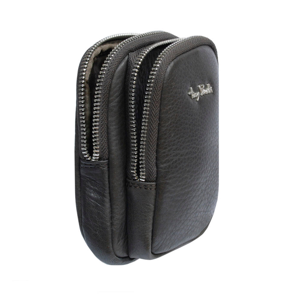 Contatto 9145-10.5 opened — the lining printed with the Tony Perotti name and the leather patch tag inside