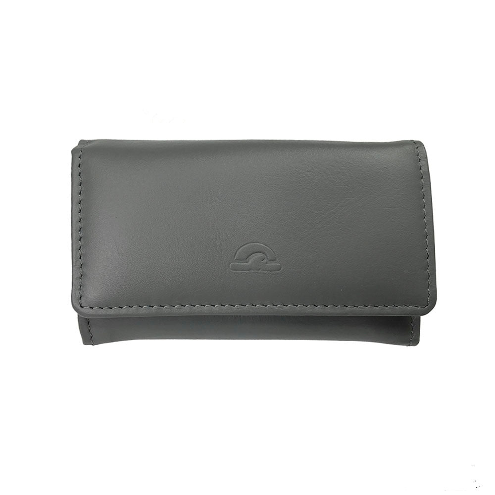 Tony Perotti New Rainbow 1117 grigio — closed at an angle, showing the soft matte calf leather and the press stud