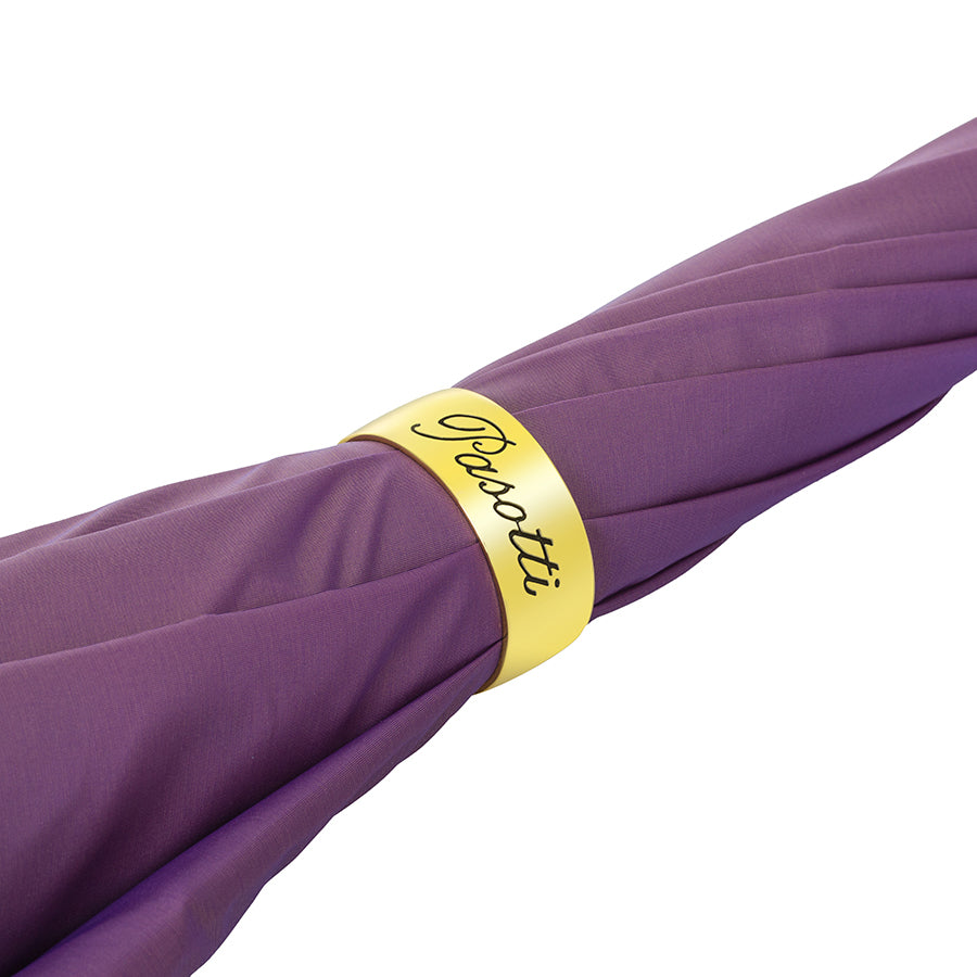 Designer cane umbrella purple with flowers Pasotti 189-56896/1