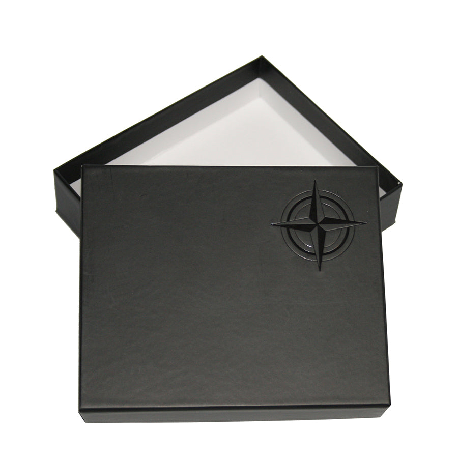 Branded Tony Perotti Cortina gift box with the embossed compass rose, supplied with the item