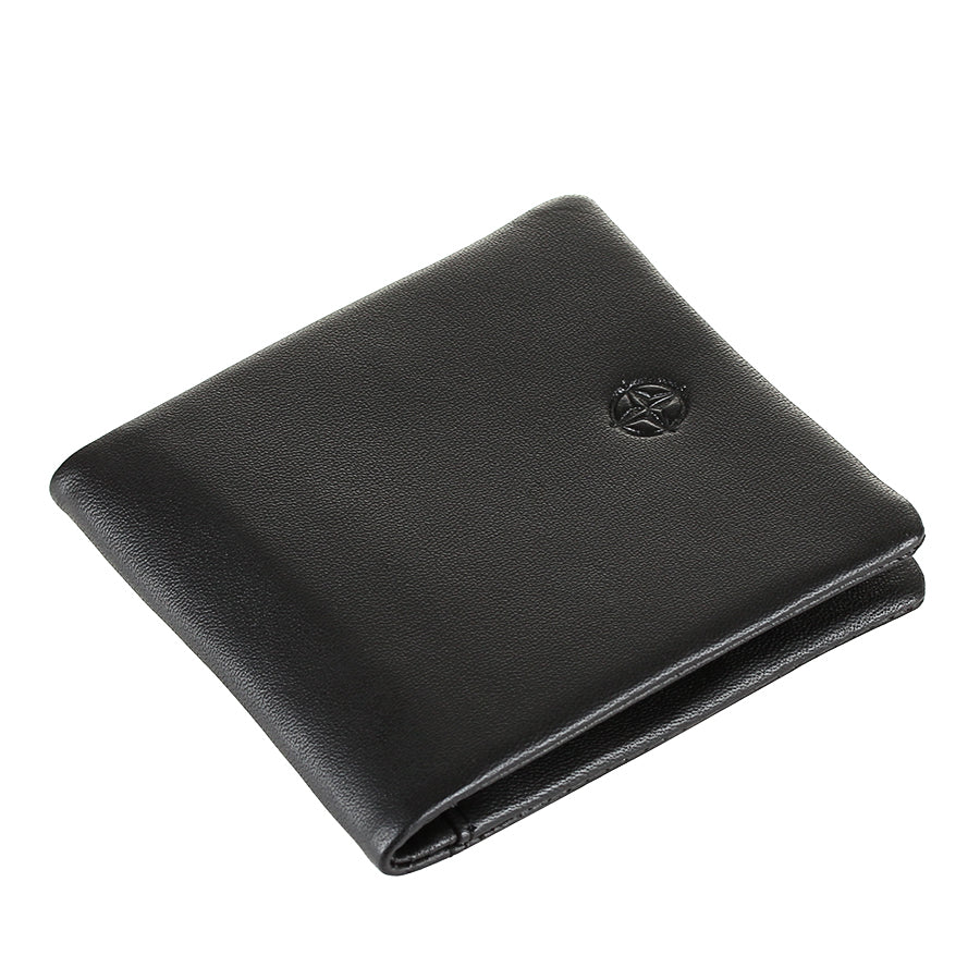 Black Tony Perotti Cortina 5080 nero coin pouch folded, seen from above