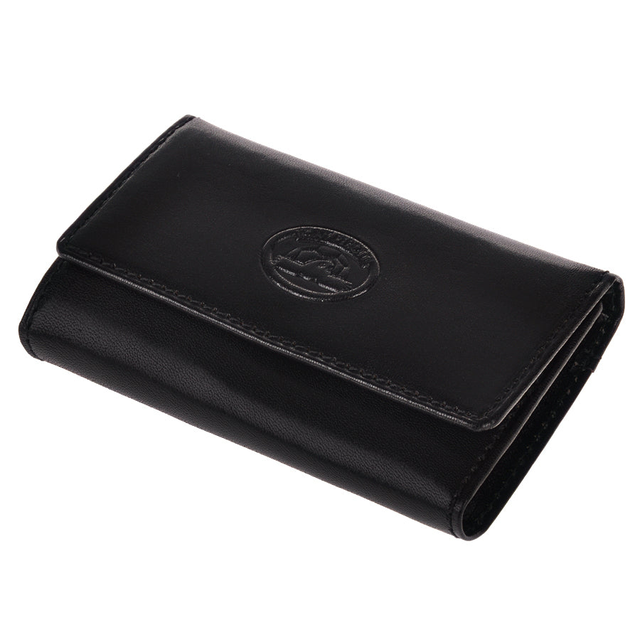 Black leather key case pockets — Tony Perotti Italico 1117 nero