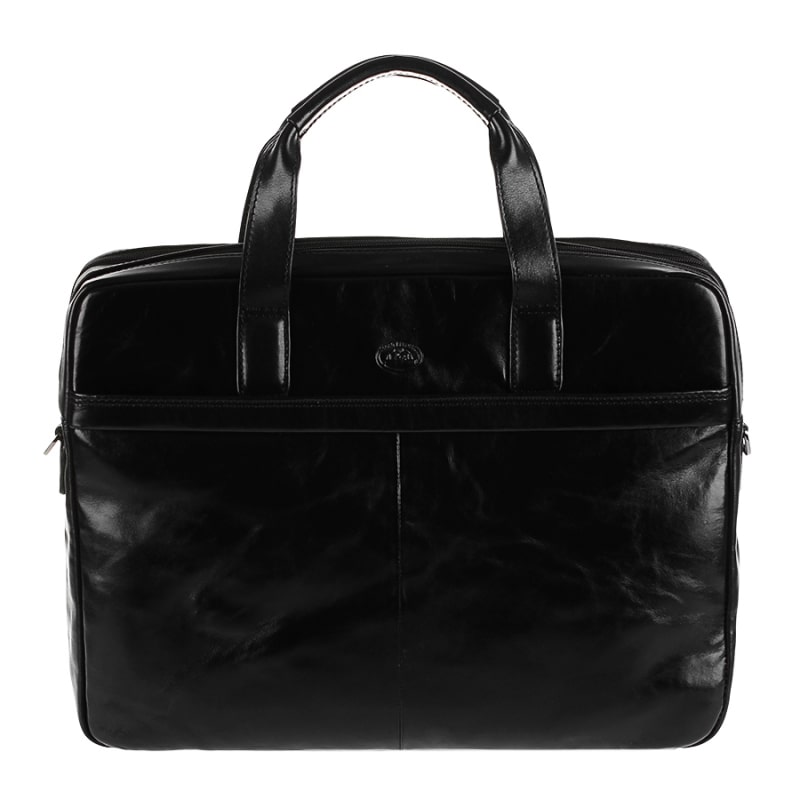 Briefcase men's leather black Tony Perotti Italico 9954 nero