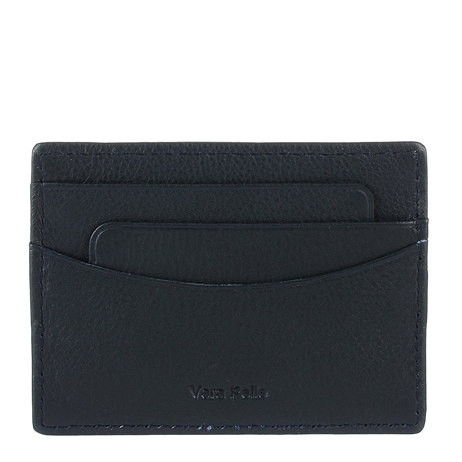 Tony Perotti Timone 11043 navy — the back face with more card slots and «Vera Pelle» embossed