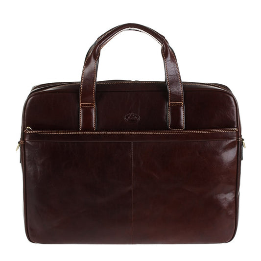 Briefcase men's leather brown Tony Perotti Italico 9954 moro