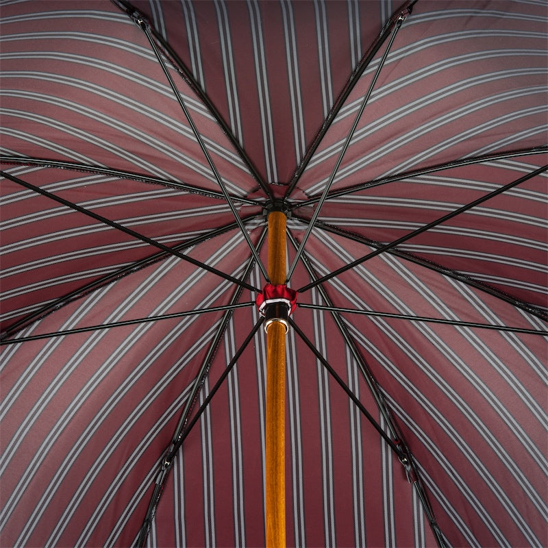 Underside of the canopy: striped weave and eight ribs