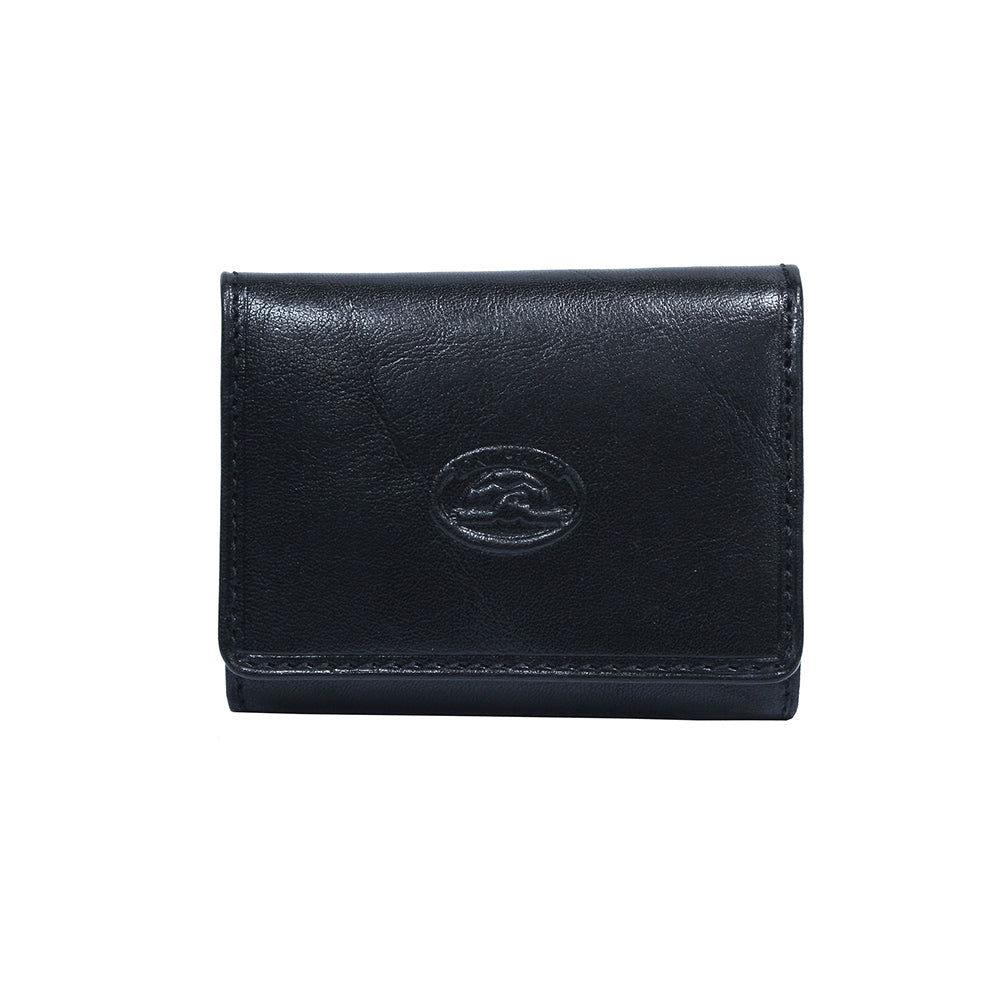 Tony Perotti black bull leather coin pouch — Italico 1445L nero