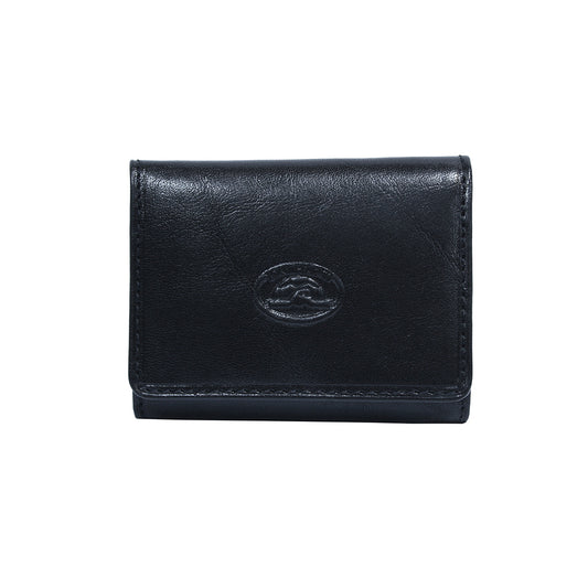 Tony Perotti black bull leather coin pouch — Italico 1445L nero