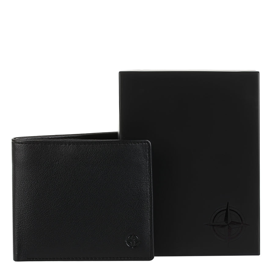 Black Cortina 5047 wallet with its branded gift box