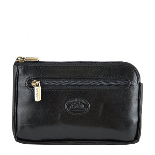 Tony Perotti black bull leather key case — Italico 1940 nero