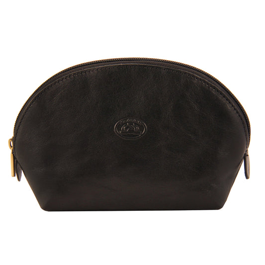 Italico 1583L+M nero — the larger pouch from the front with the embossed Tony Perotti turtle emblem