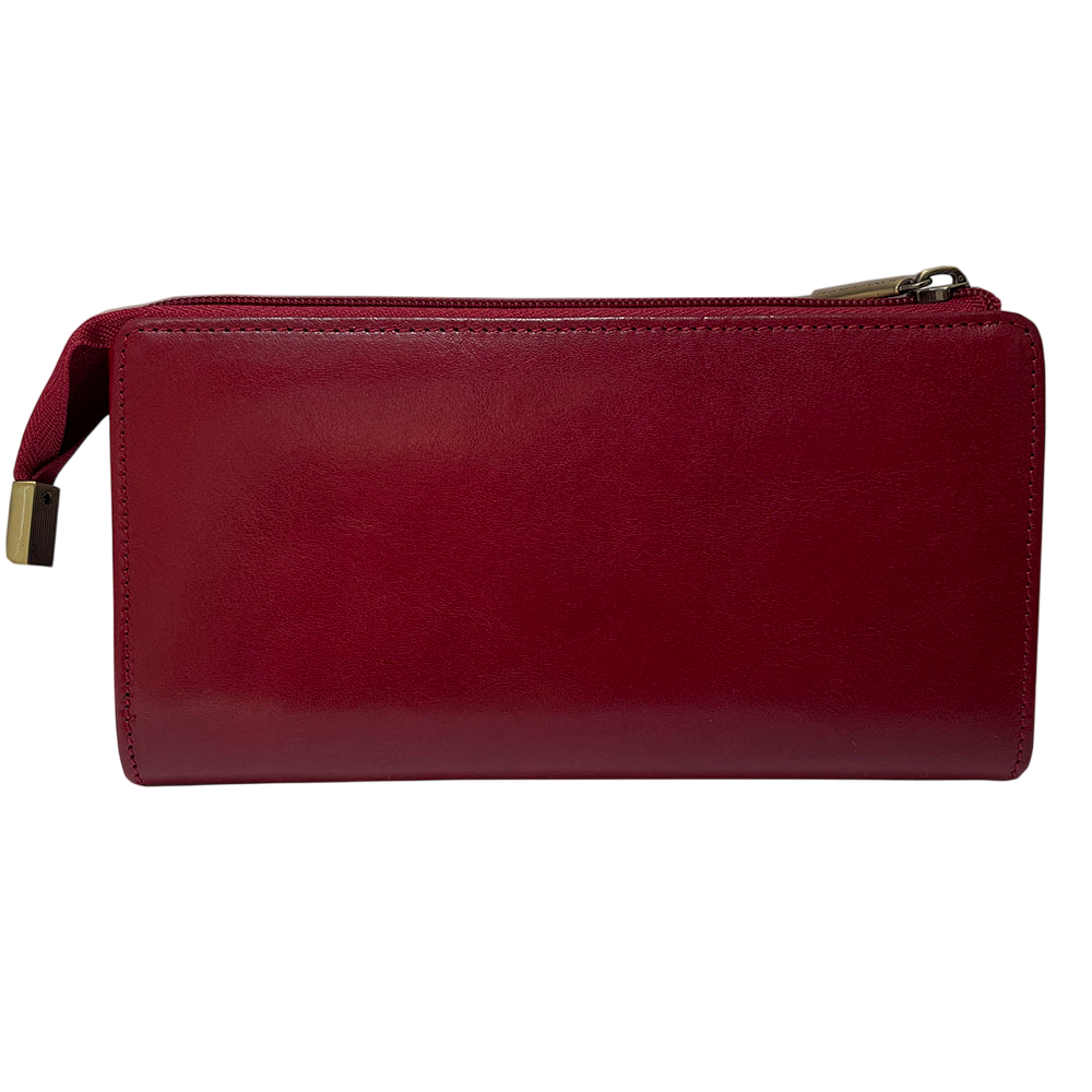 Tony Perotti Italico 2596 rosso wallet — closed back view