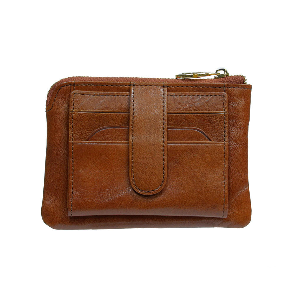Tony Perotti Topkapi 3461 ambra — the back with the flat pocket and its leather snap tab