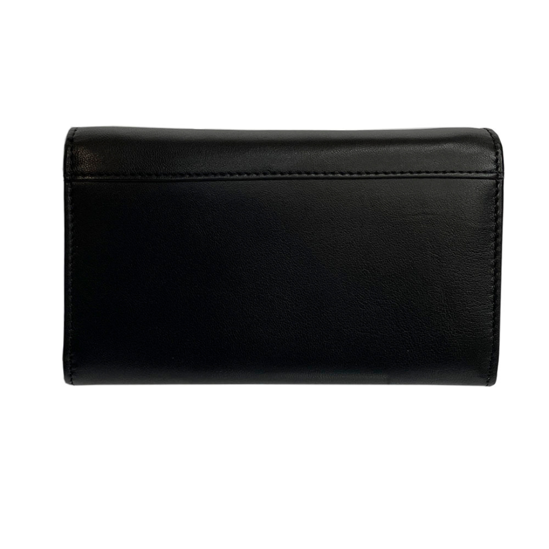 Back of the black Cortina 5008 flap wallet in calf leather