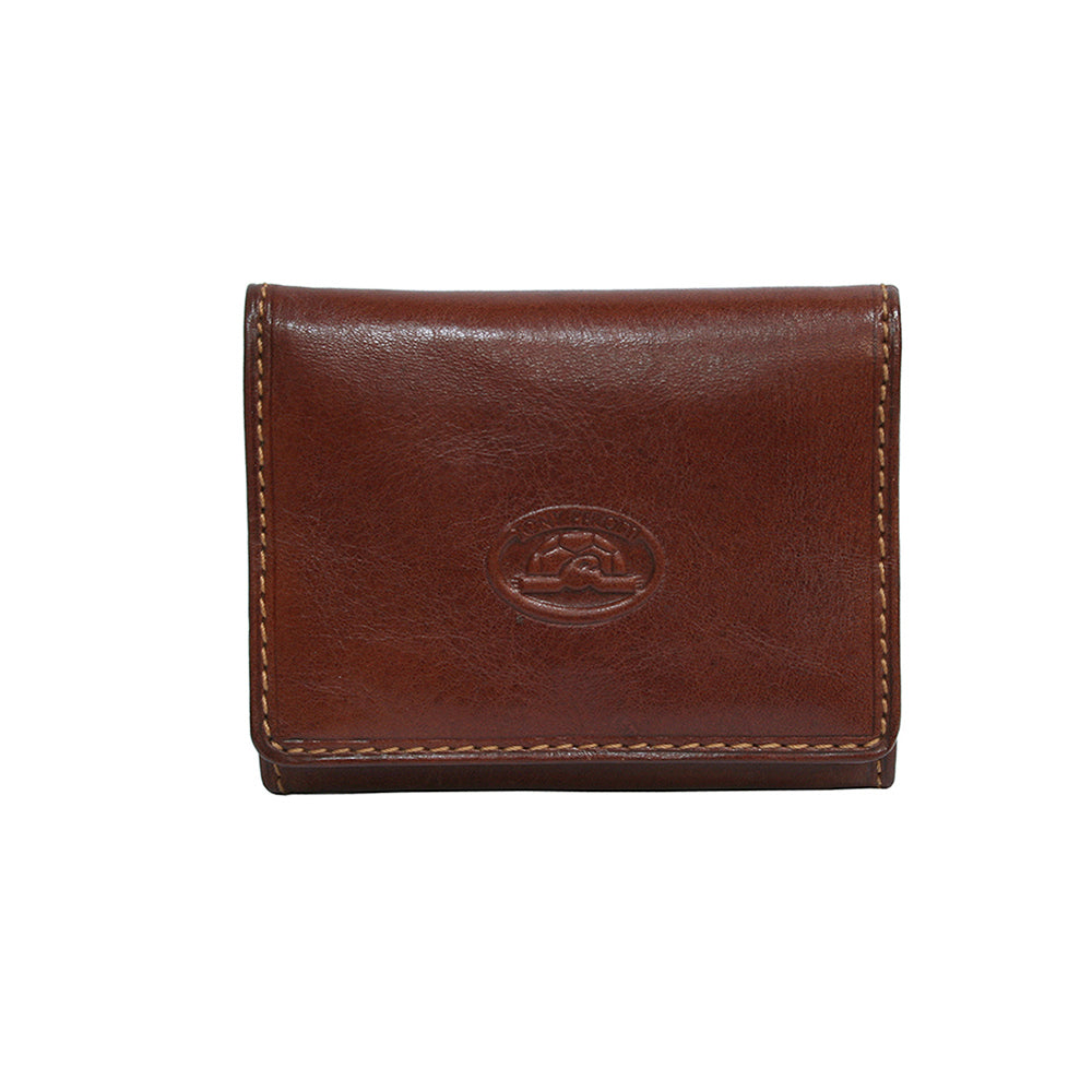 Tony Perotti cognac bull leather coin pouch — Italico 1445L cognac
