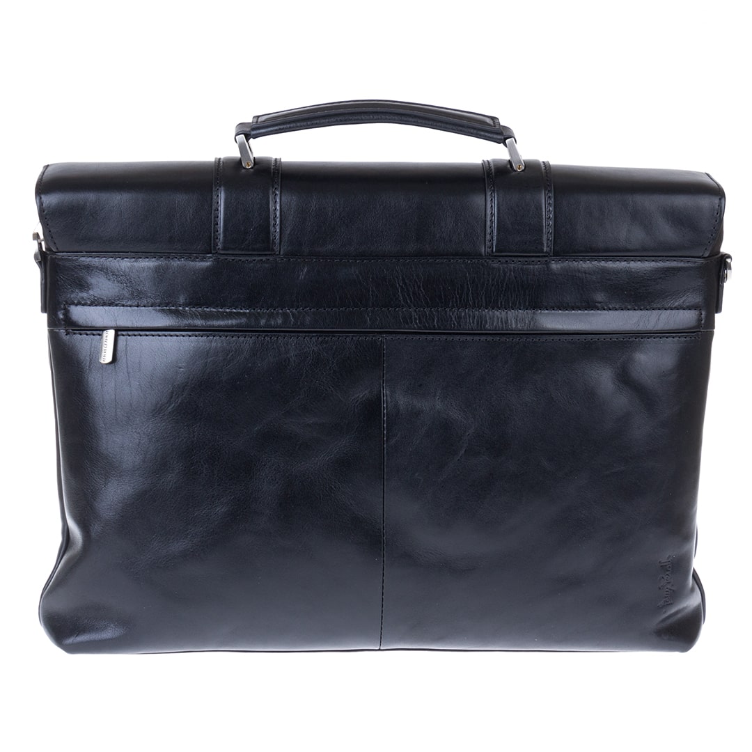 Briefcase men's leather black Tony Perotti Italico 9225-38 nero