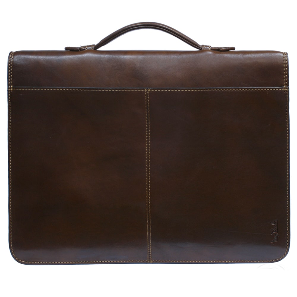 Briefcase men's leather brown Tony Perotti Italico 8091 moro