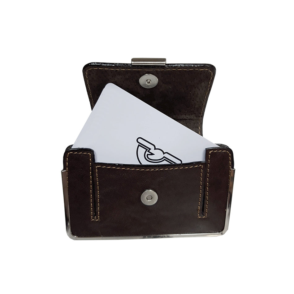 Tony Perotti Italico 2286 moro — open with business cards standing in the case