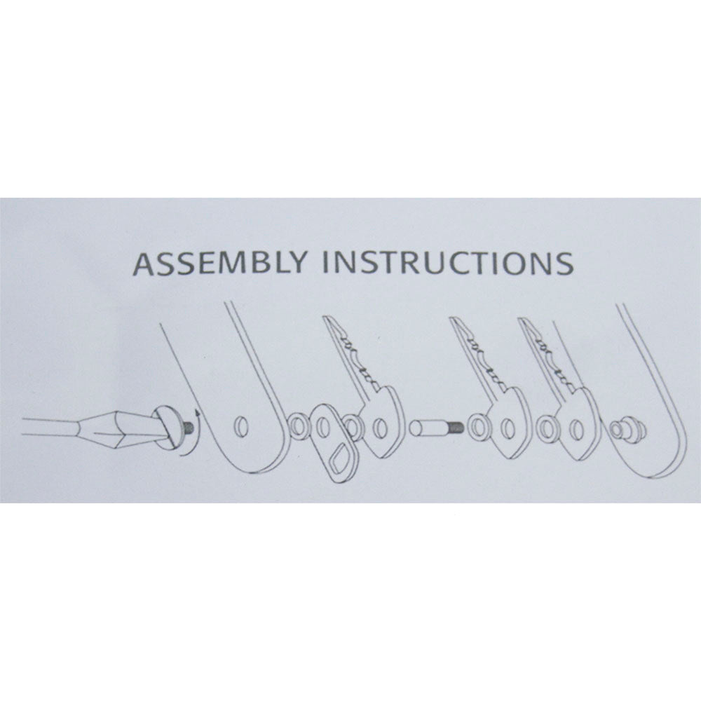 Tony Perotti Nevada KR-198 — the assembly sheet showing how the keys and washers stack on the screw posts