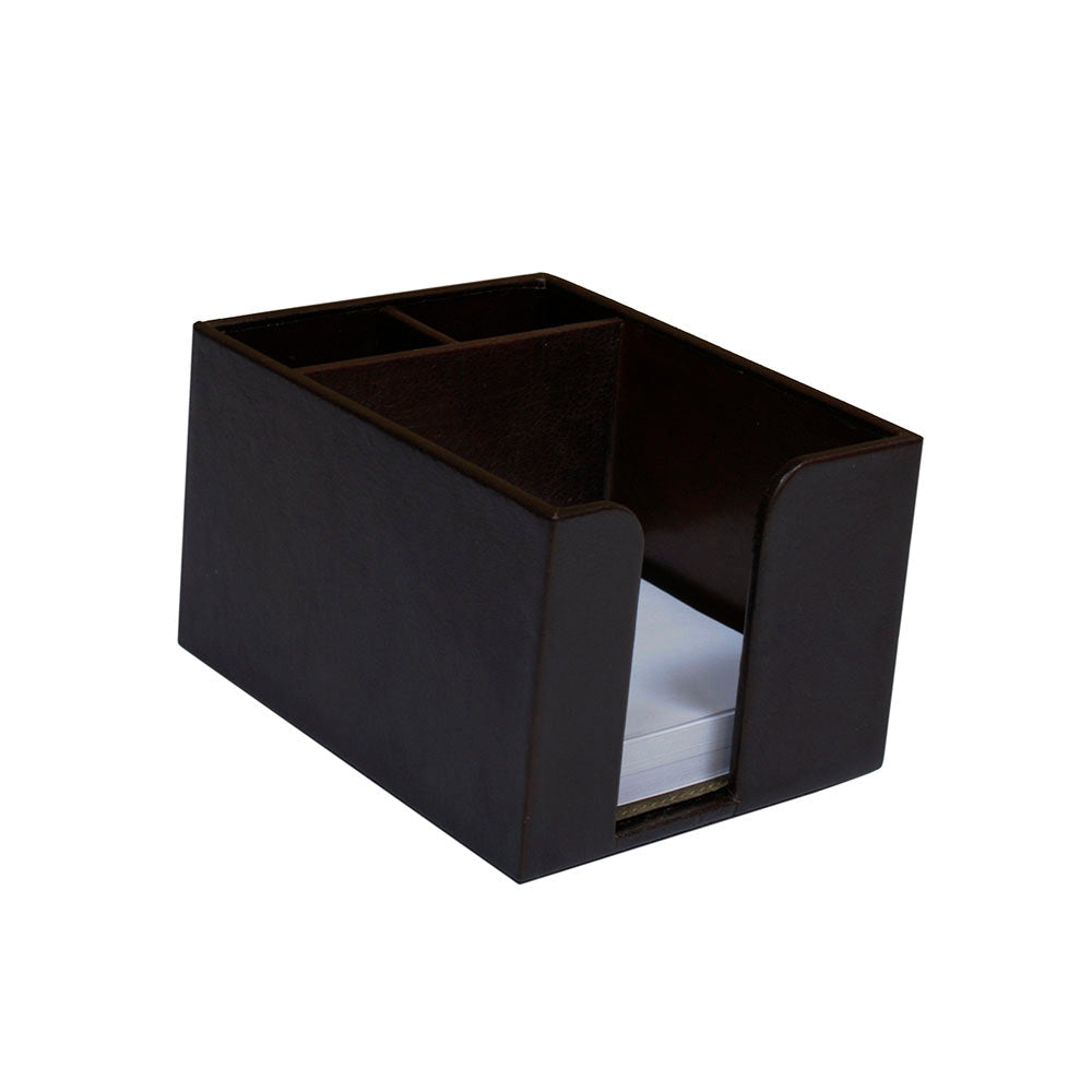 Tony Perotti Scrittoio 1320 moro — the desk organizer with a note block in the front well and two pen compartments behind