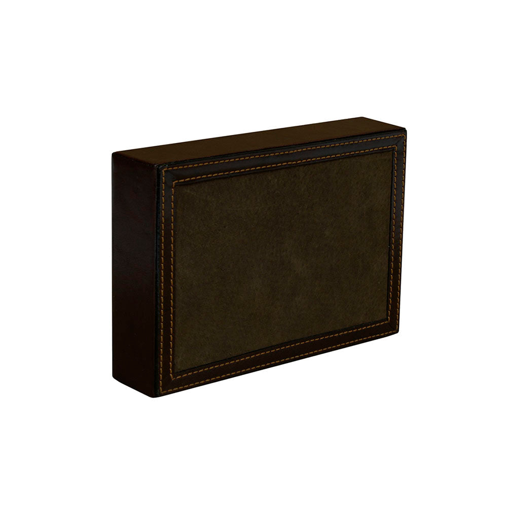 Tony Perotti Scrittoio 1319 moro — the suede underside inside its stitched leather border