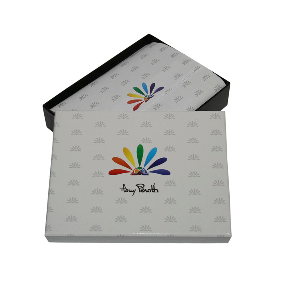 Tony Perotti Topkapi KR-186 geranio — the white branded Tony Perotti gift box the key case comes in