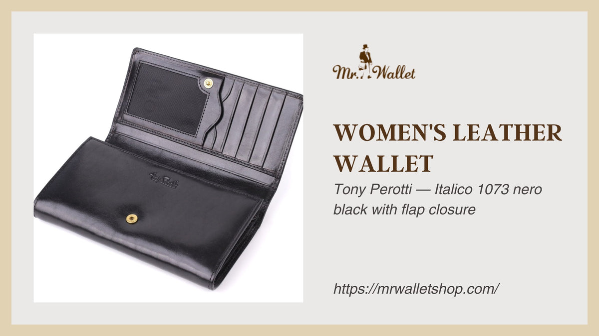 Video review: Tony Perotti Italico 1073 women's leather flap wallet