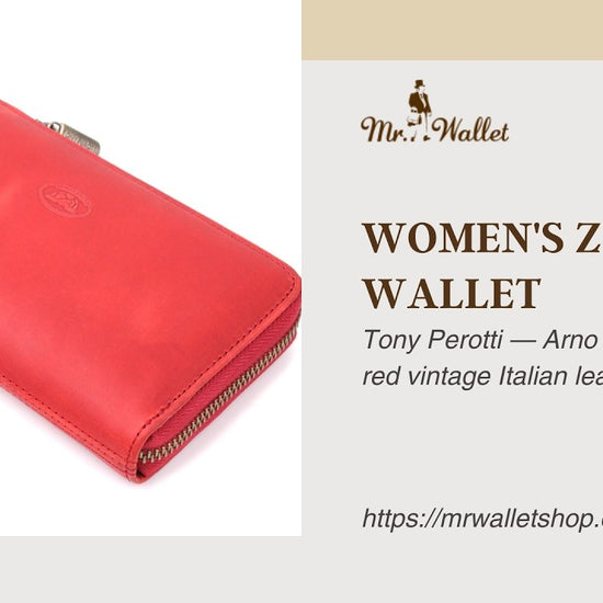Video review: Tony Perotti Arno 2250 rosso women's large red leather zip-around wallet