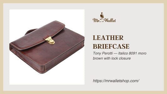 Video review: Tony Perotti Italico 8091 moro men's brown leather briefcase