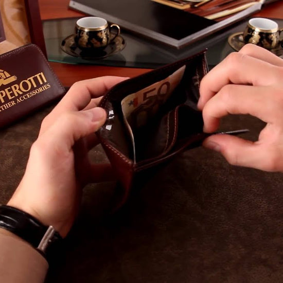Video review: Tony Perotti Italico 2112 men's leather bifold wallet with coin pocket