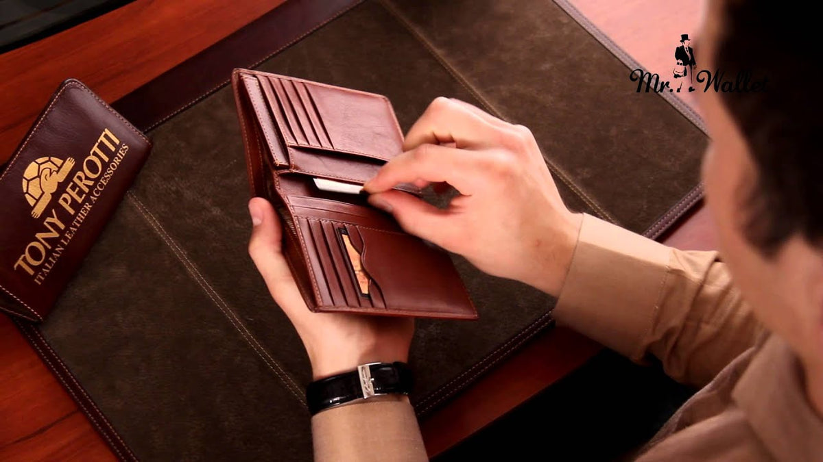 Tony Perotti Italico 1153 Cognac Men's Leather Wallet - Video Review by Mr. Wallet