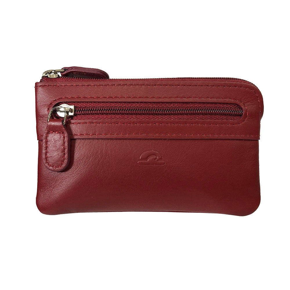 Tony Perotti New Rainbow 359S rosso — front view: the main zip along the top and the separate zip pocket below it