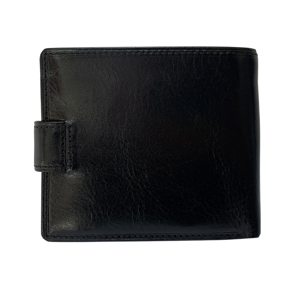 Tony Perotti's black leather wallet Italico 2569A nero —  view from the back