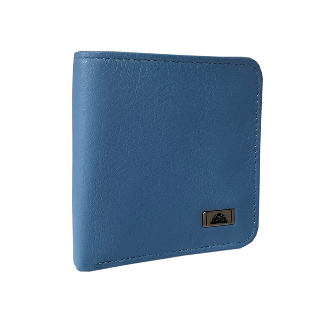 Tony Perotti Contatto 1858S-D+RFID baby wallet — closed back view with metal turtle logo