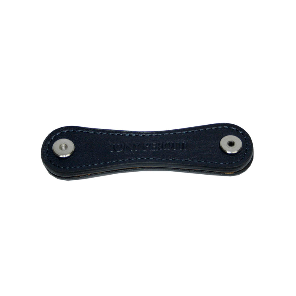 Tony Perotti Nevada KR-198 navy — navy leather key organiser closed, «TONY PEROTTI» embossed between the two screw posts