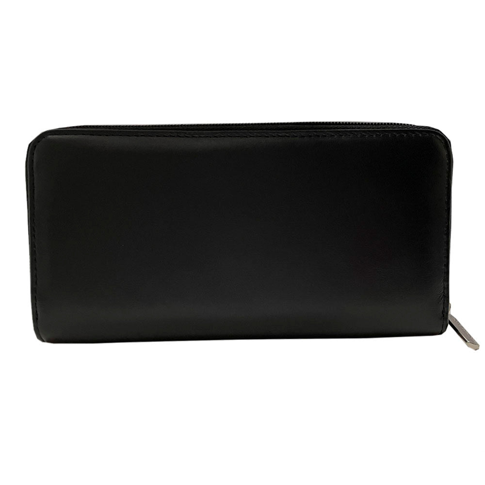 Back of the black Swarovski 3160 nero calf leather wallet