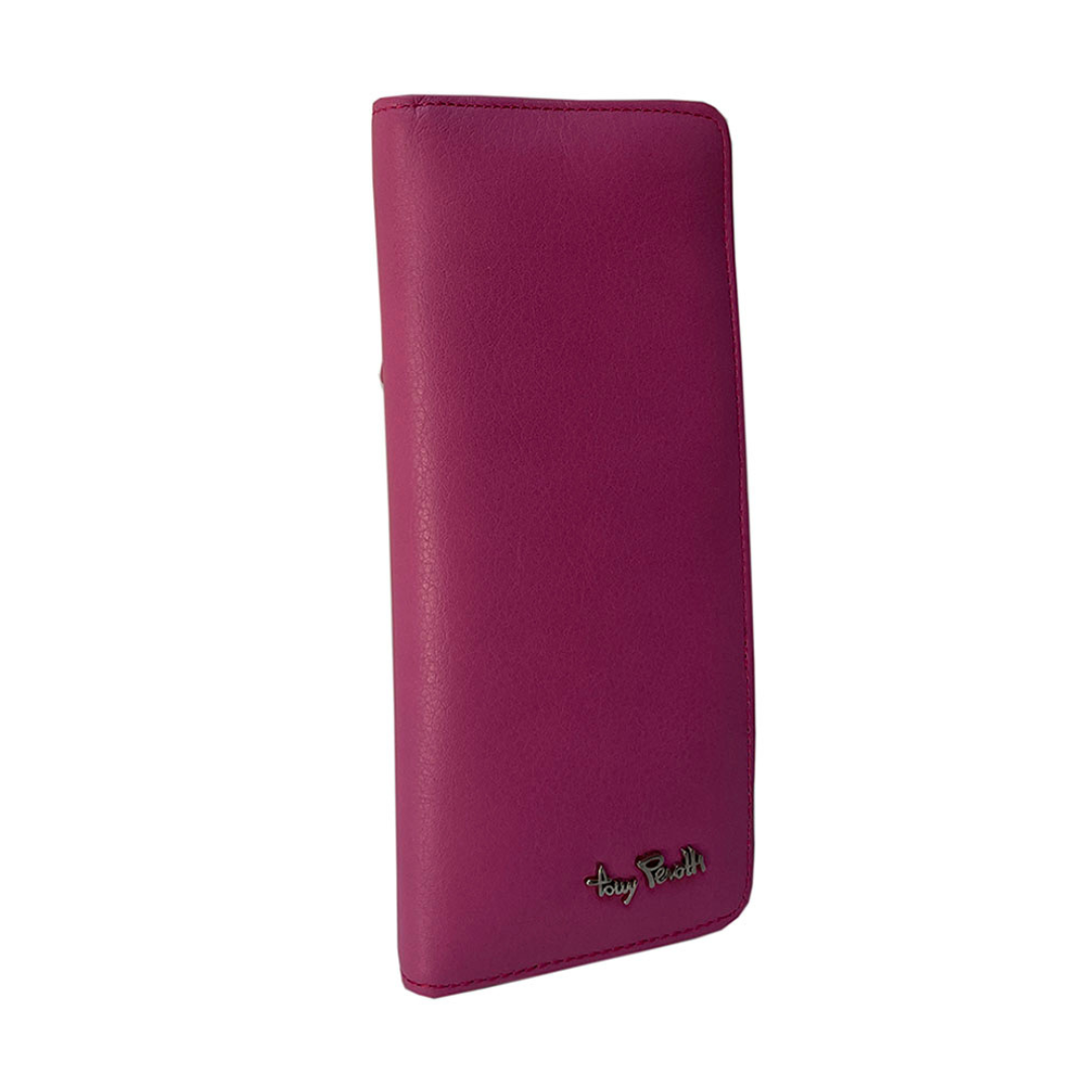 Tony Perotti Contatto 2701Z+rfid dalia wallet — angled closed front view