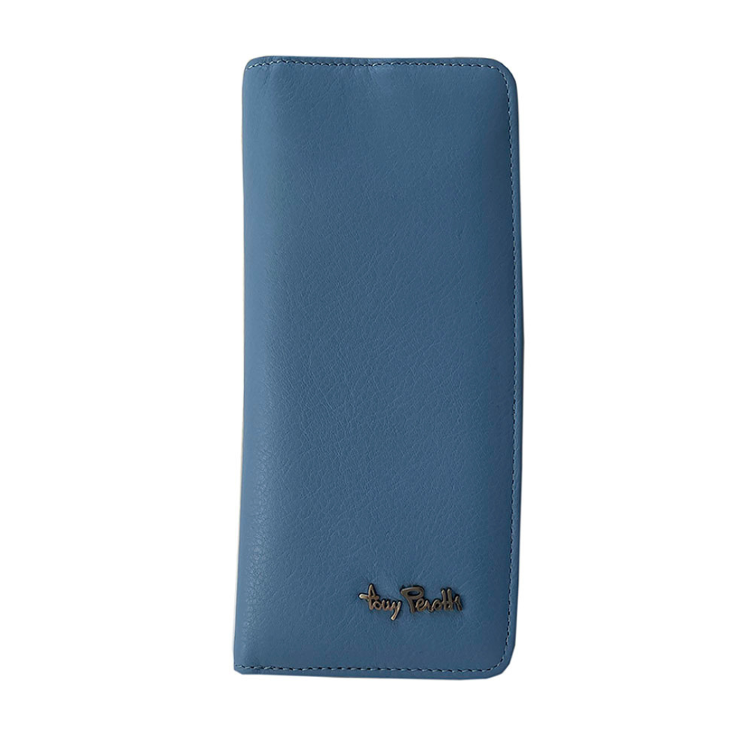 Tony Perotti Contatto 2701Z+rfid baby light blue RFID wallet — front view