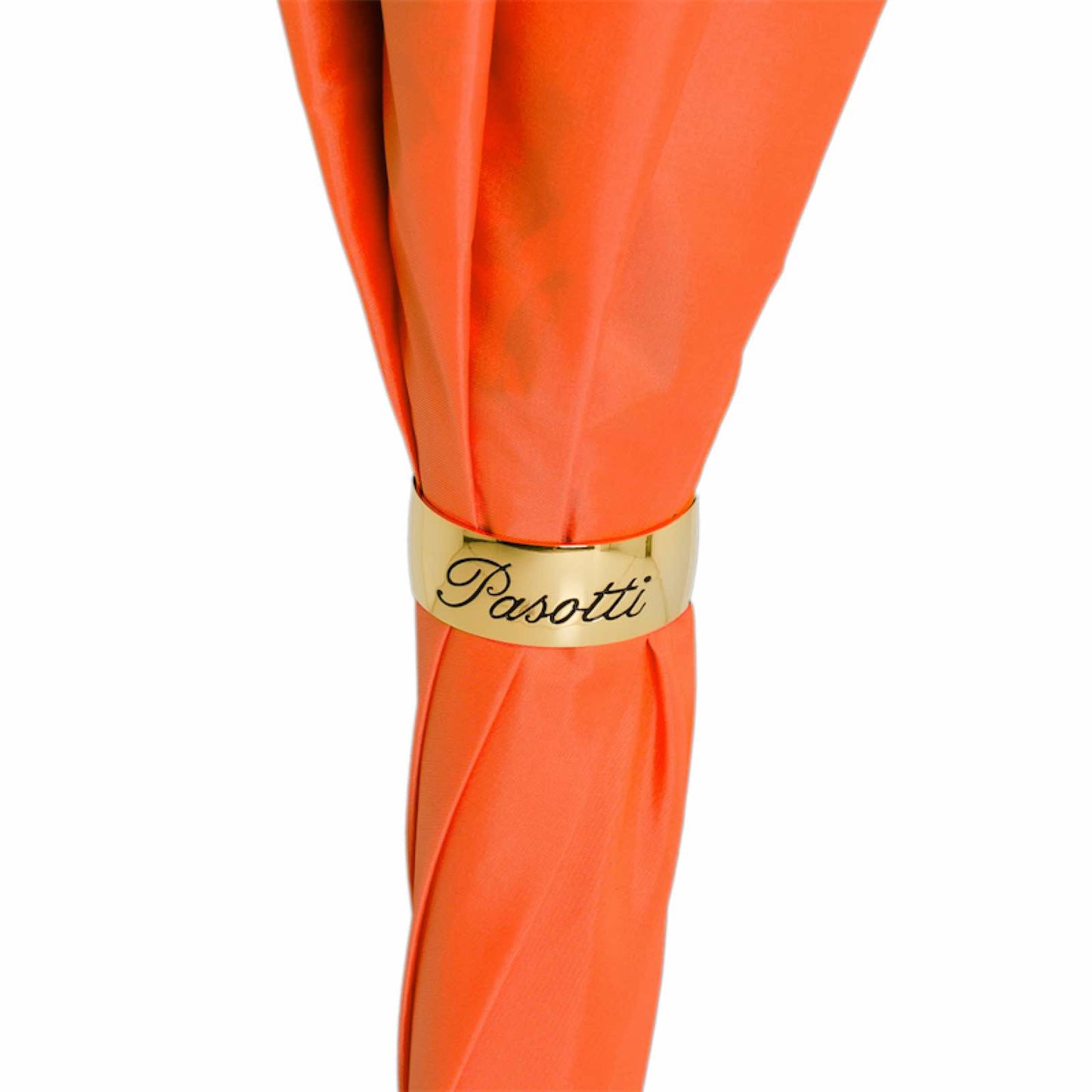 Umbrella cane women's orange with floral print Pasotti 189 VA936-1 F38