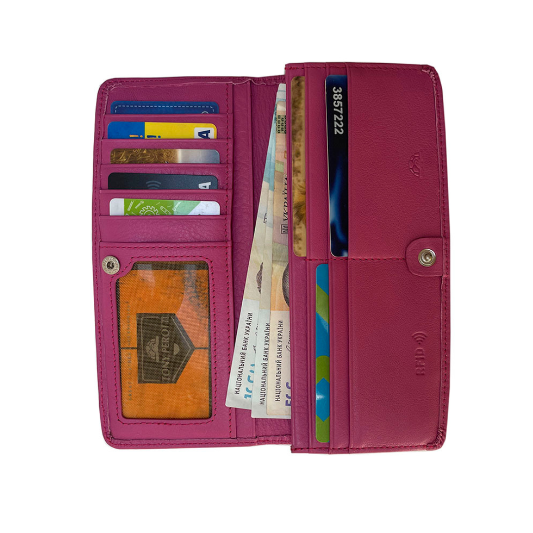 Open Tony Perotti Contatto 2701Z+rfid dalia wallet with cards, banknotes and ID window