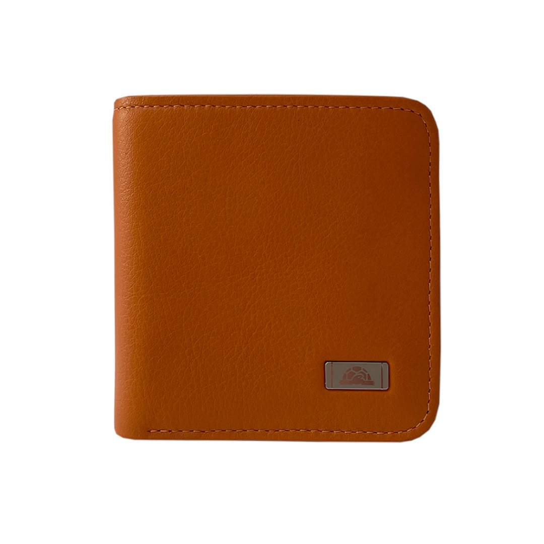 Tony Perotti Contatto 1858S-D+rfid arancio women's orange leather bifold wallet — front view
