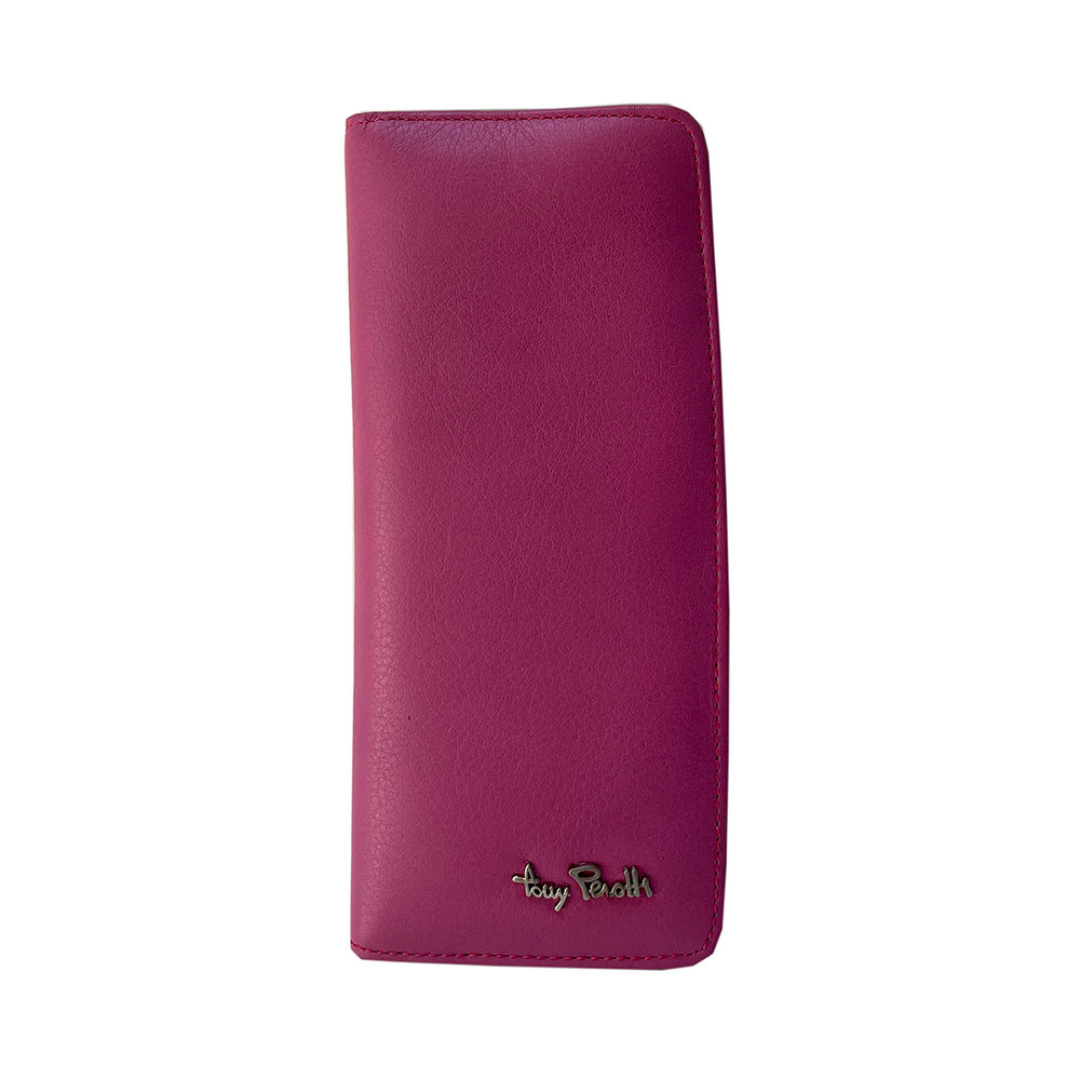 Tony Perotti Contatto 2701Z+rfid dalia fuchsia RFID wallet — front view