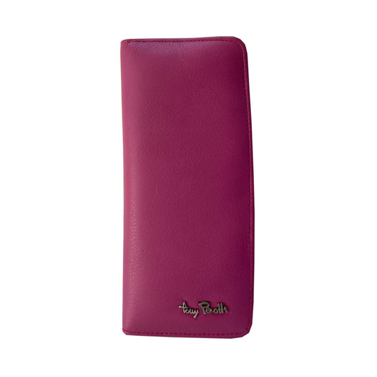 Tony Perotti Contatto 2701Z+rfid dalia fuchsia RFID wallet — front view