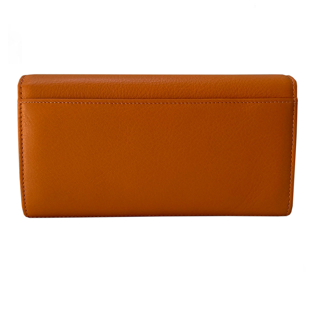 Tony Perotti Contatto 2638Z arancio wallet — closed back view