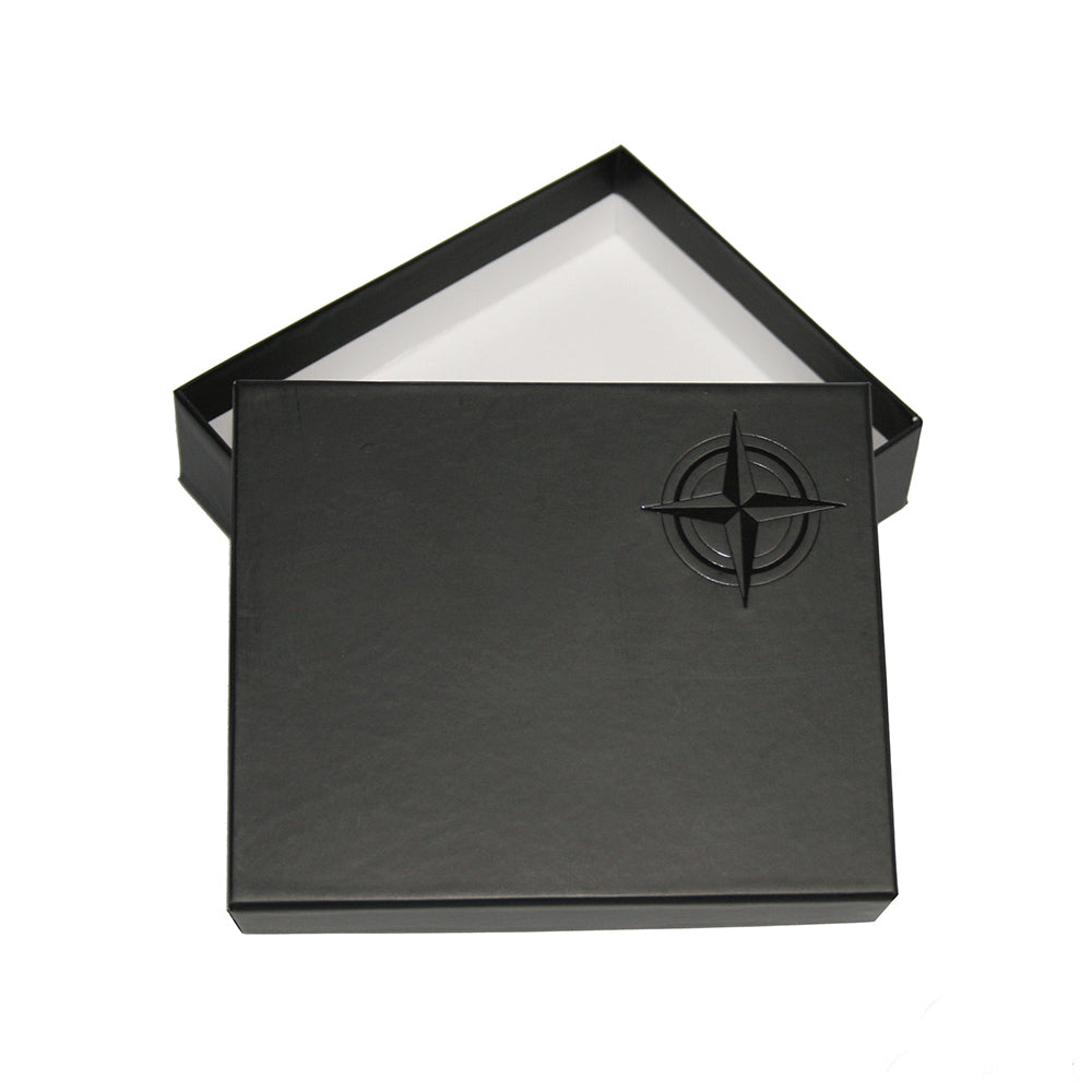 Branded Tony Perotti Cortina gift box with the embossed compass rose, supplied with the item