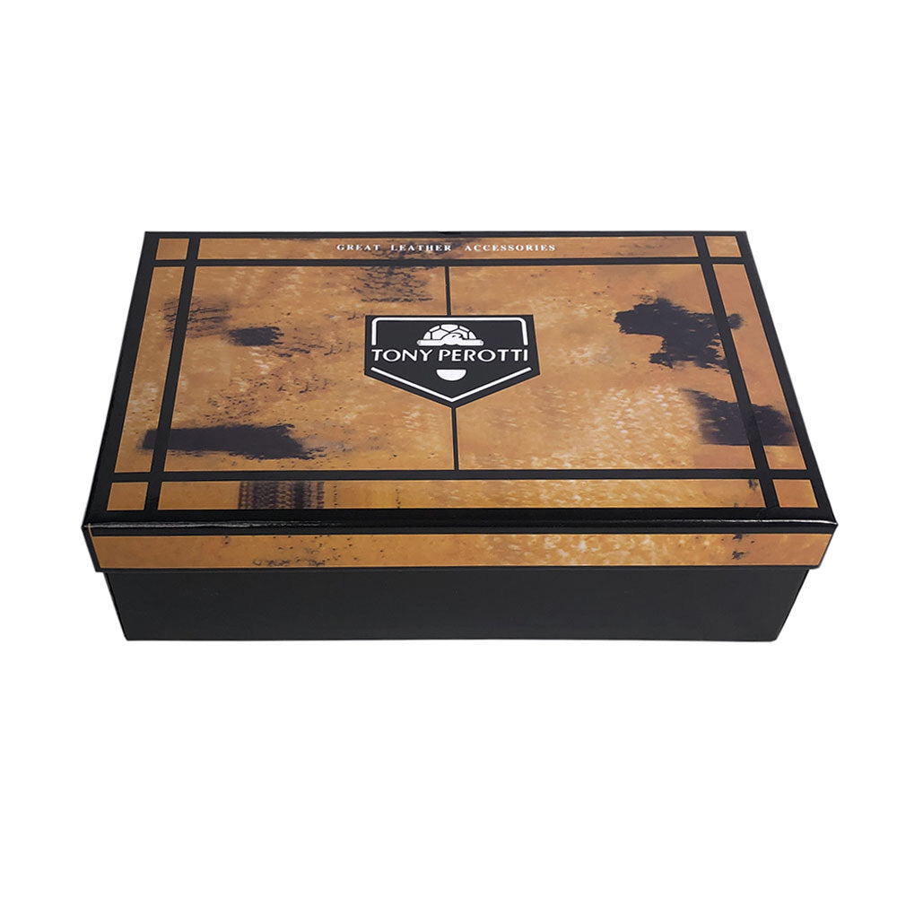 Branded Tony Perotti gift box supplied with the Italico 3668 clutch