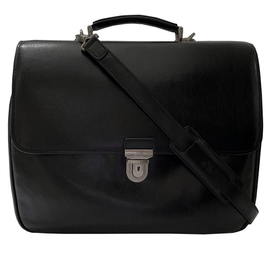 Briefcase men's black leather Tony Perotti Italico 8361-40 nero