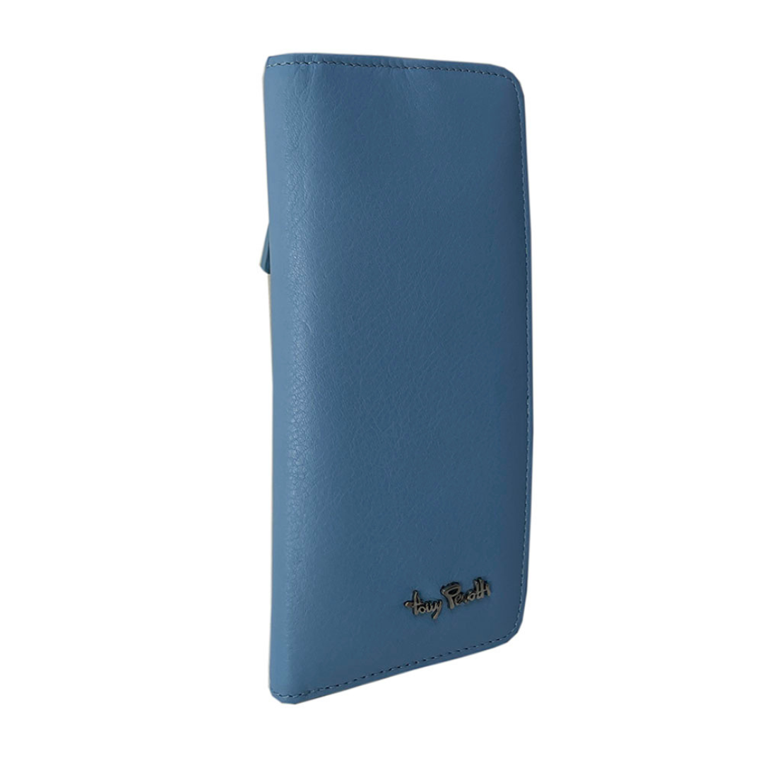 Tony Perotti Contatto 2701Z+rfid baby wallet — angled closed front view