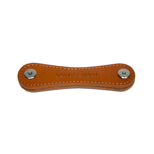 Tony Perotti Nevada KR-198 arancio — orange leather key organiser closed, «TONY PEROTTI» embossed between the two screw posts