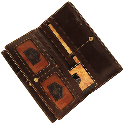 Portemonnee dames leer bruin Tony Perotti Italico 1902 moro